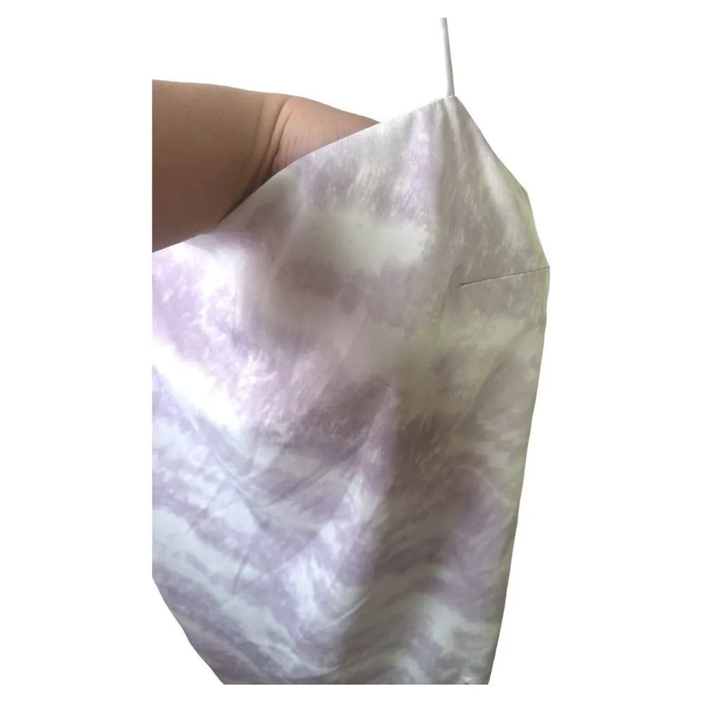 Garage Dress Womens S Slip Lavender Heathered Spaghetti Strap Slit Silky Mini - Image 4