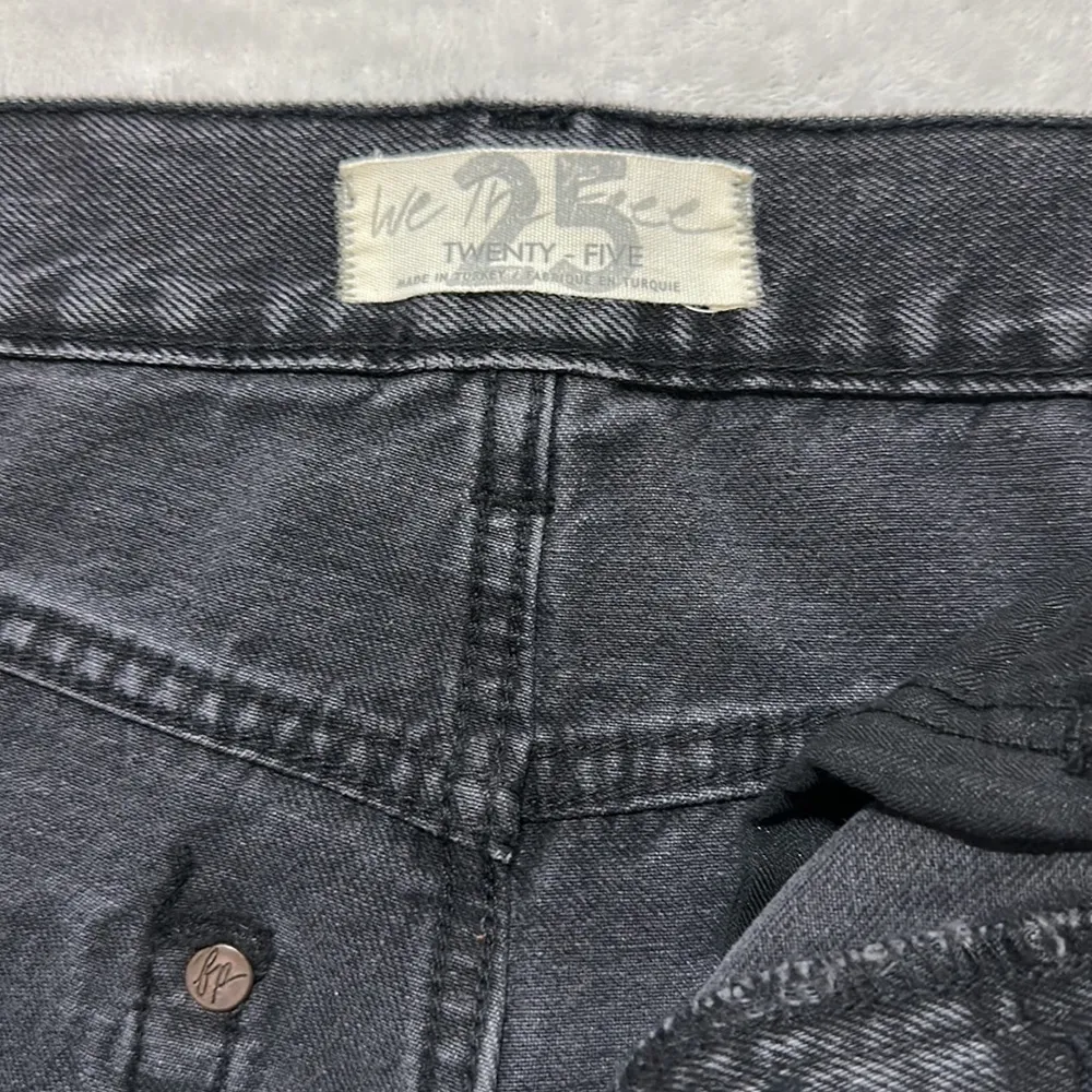 NEW!! Free People FP Lasso 25 Straight High Waist Jeans Black Cowgirl Distressed - Image 7