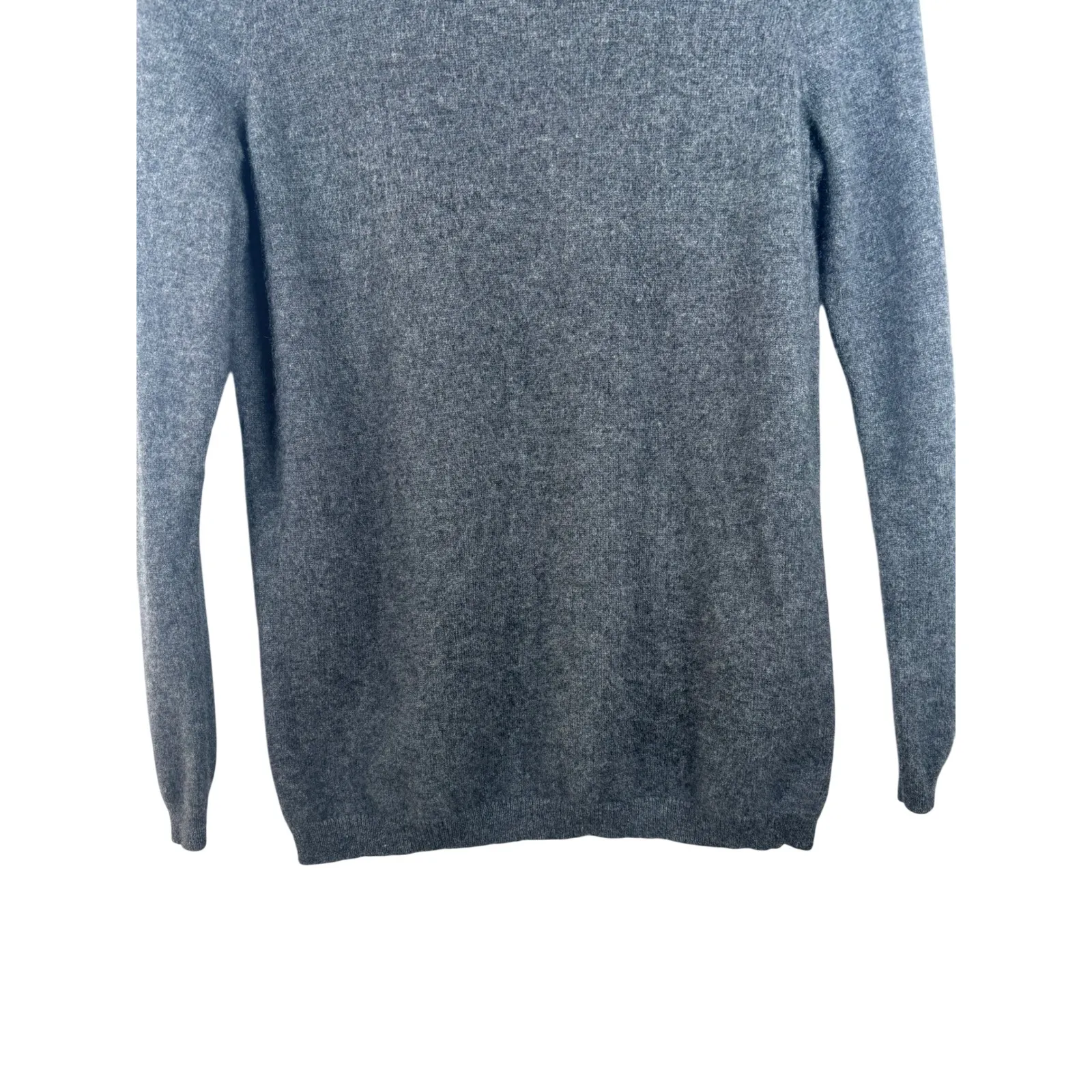 LARK & RO Womens Large Gray 100% Cashmere Turtleneck Sweater Quiet Luxury - Image 8