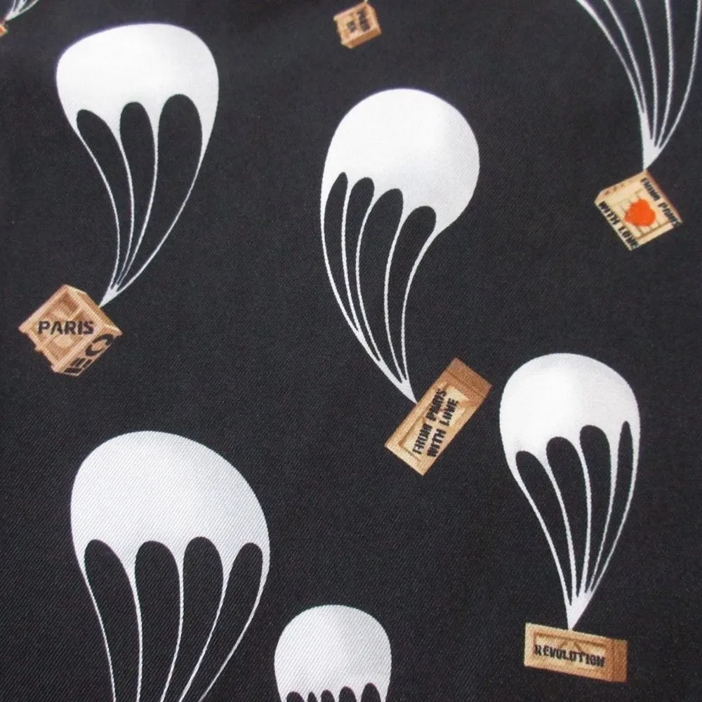 NWT Equipment Adalyn in True Black Parachute Crate Paris Revolution Silk Shirt S - Image 5