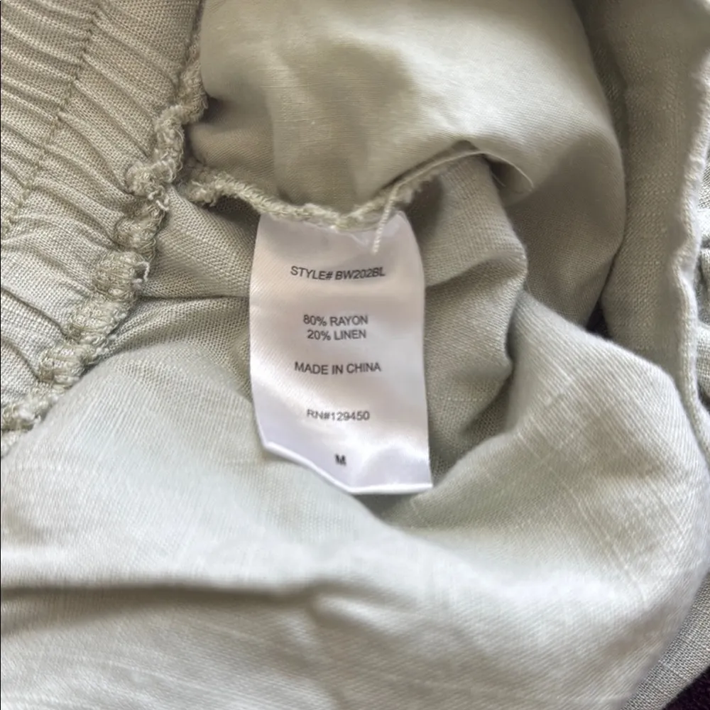 Como Vintage Green Cargo Shorts Relaxed Fit Elastic Waistband - Image 6