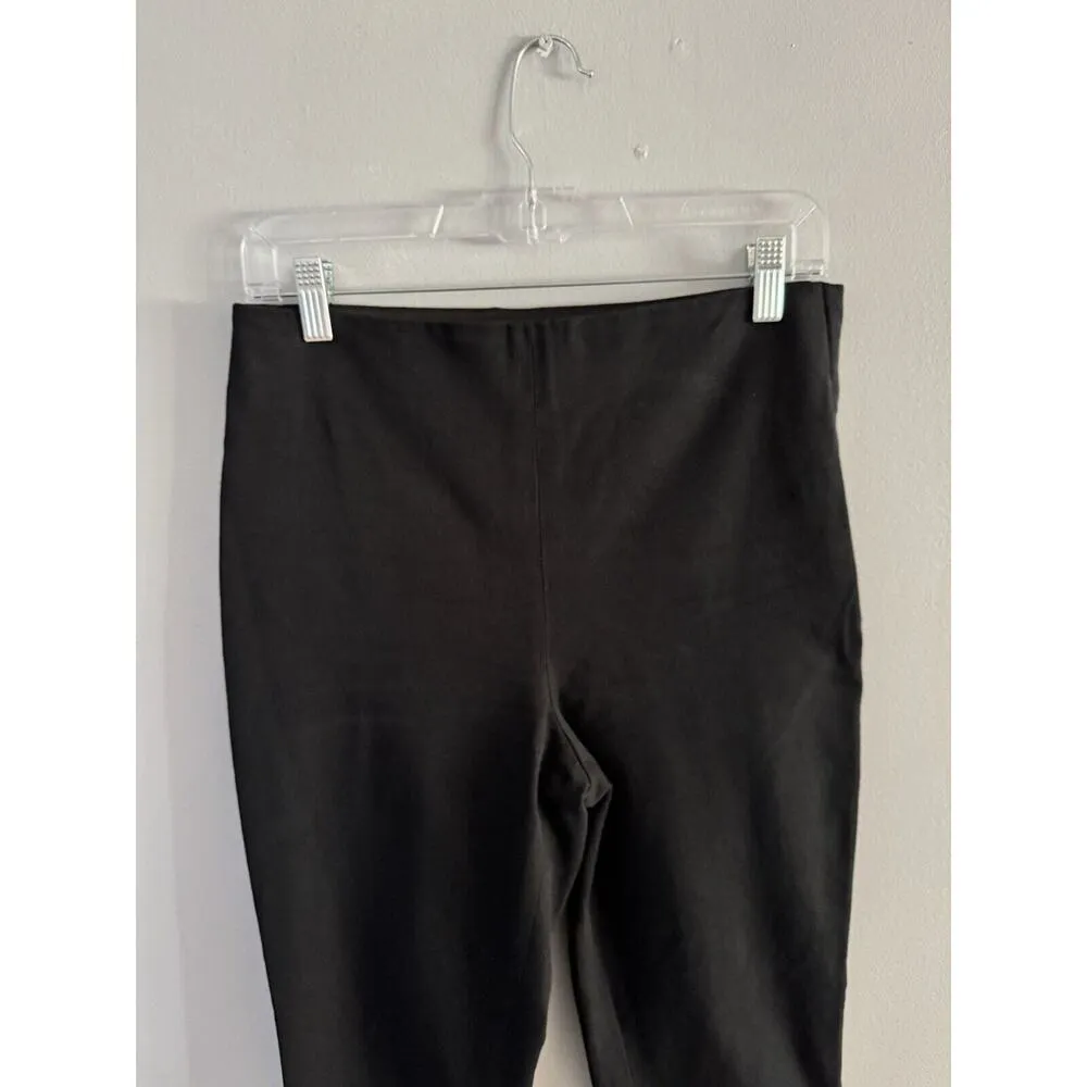COS Black Twill High Waist Taper Leg Zipper Hem Cropped Trouser Dress Pants Sz 8 - Image 3