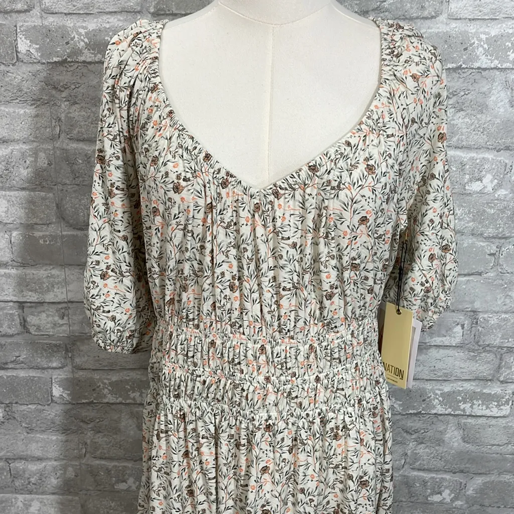 NATION LTD Fabia Floral Pima Cotton Midi-Dress - Image 3