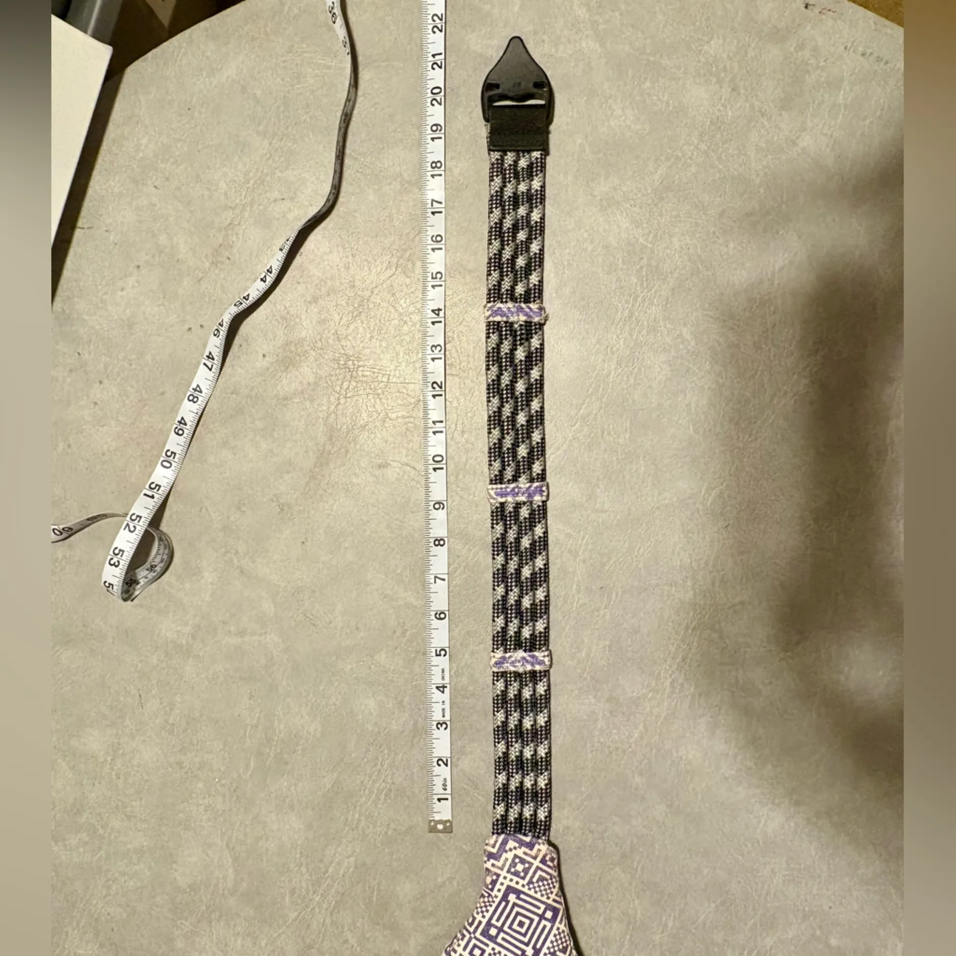 Kavu Purple/White Patterned Sling Rope Bag - Image 15