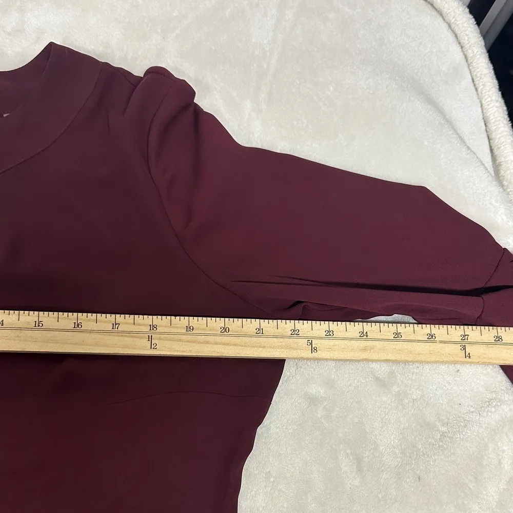 Soho Deep Burgundy Ruffle Sleeve Blouse - Image 8