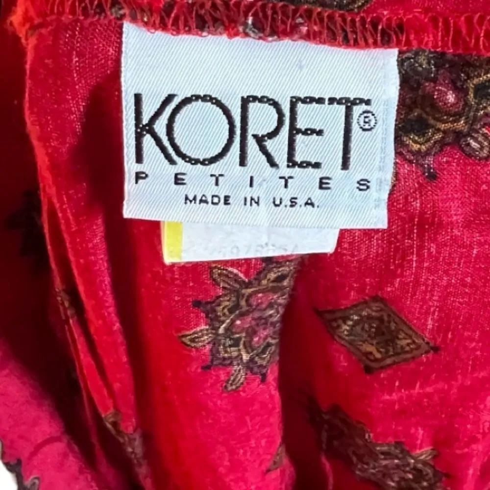 Vintage Koret Petites Skirt‎ Red Size 12P - Image 6