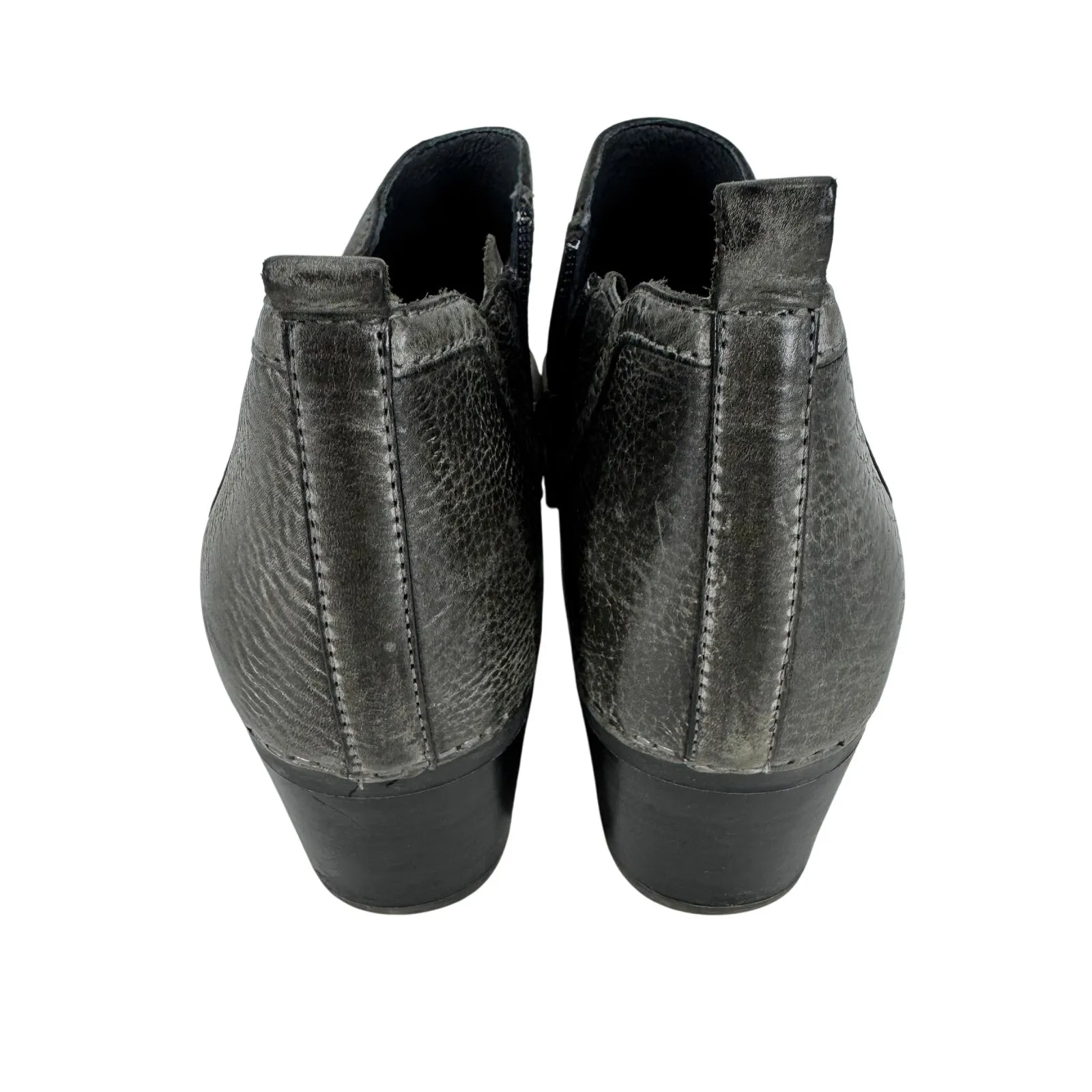 Dansko Harlene Ankle Boots Waxy Burnished Gray Booties - Image 3