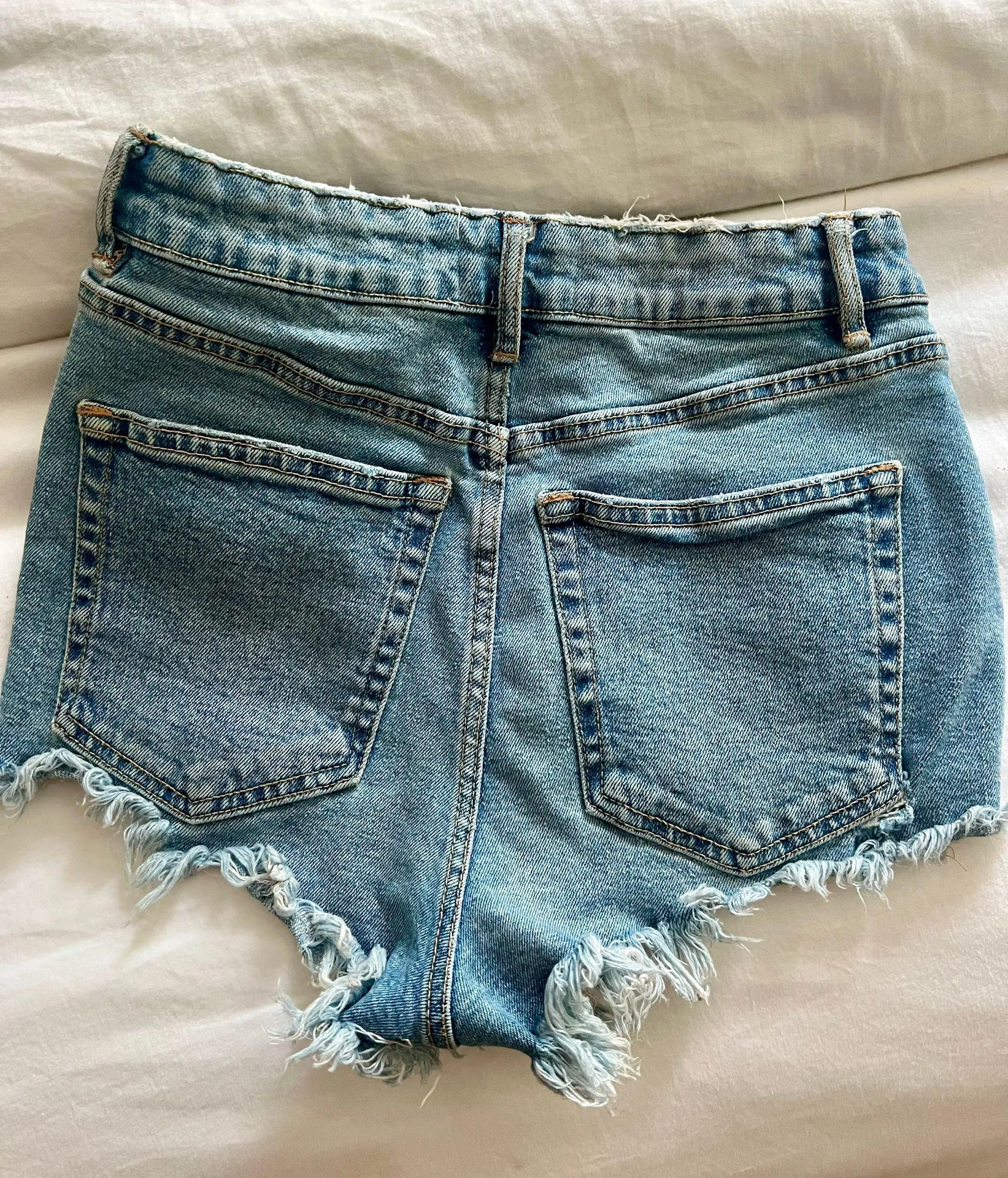 ZARA Denim Mid Rise Shorts - Image 2