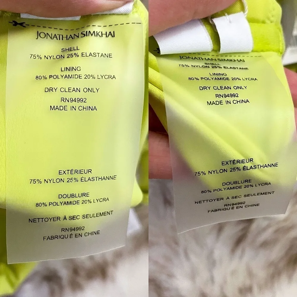 Jonathan Simkhai Lia Cora Bikini XS Green - Image 8