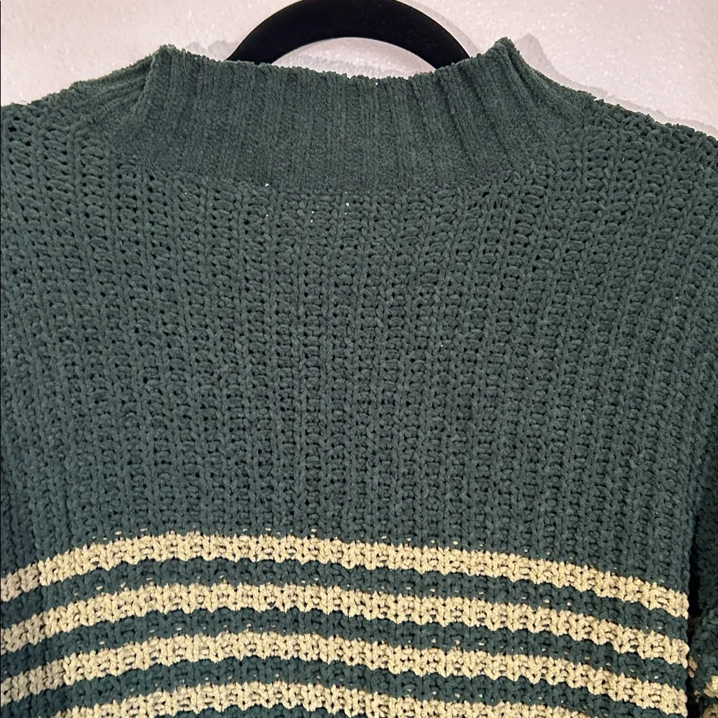Wonderly Green Striped Crew Neck Sweater - Image 7