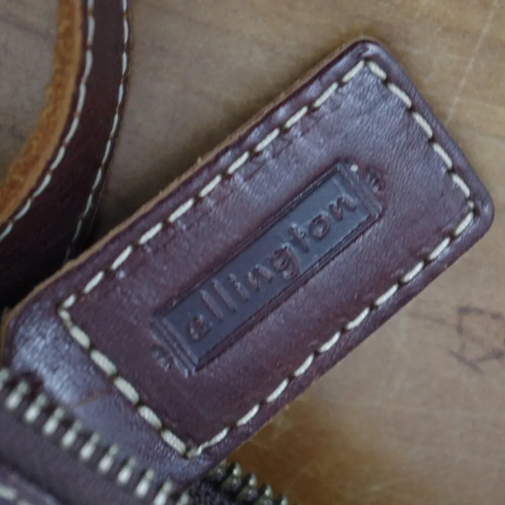 Ellington "Sorrento Working Purse" Portfolio Style Brown Leather Satchel Purse Tan - Image 3