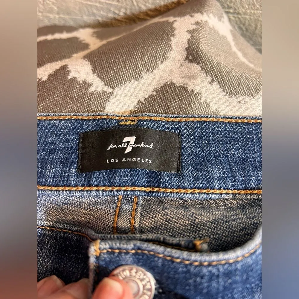 7 for All Mankind high waist slim kick Women's Jeans- medium wash - Image 2