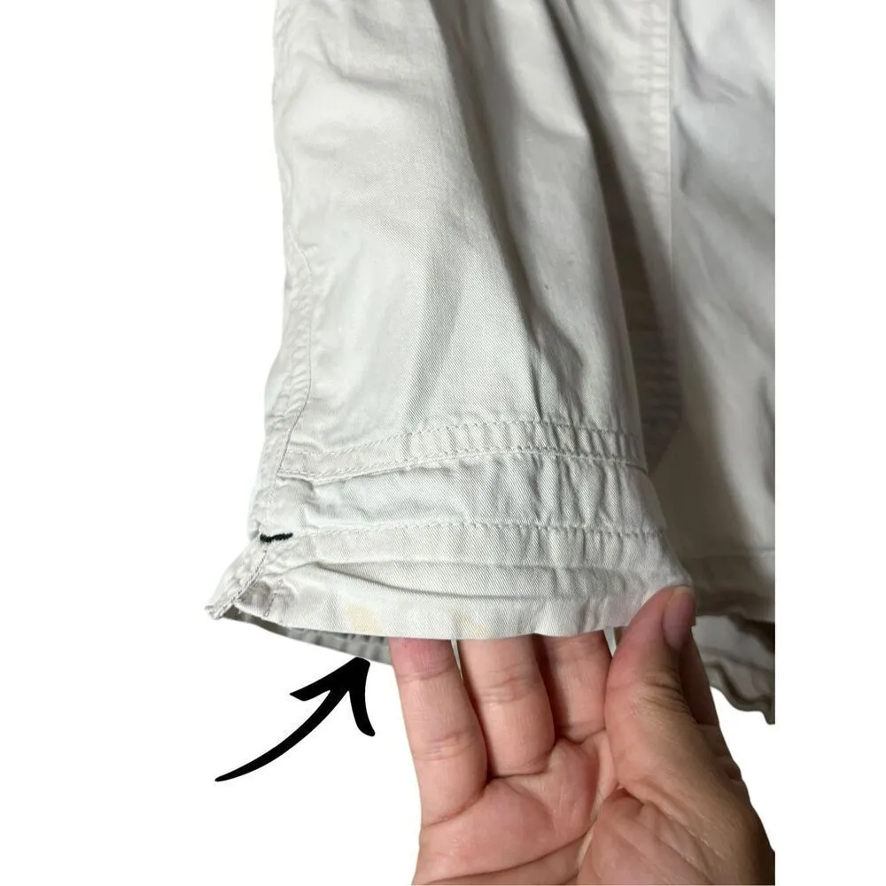 Vintage Periscope Y2K Buckle Waist Shorts Cream Colored Shorts‎ Size 9 - Image 4