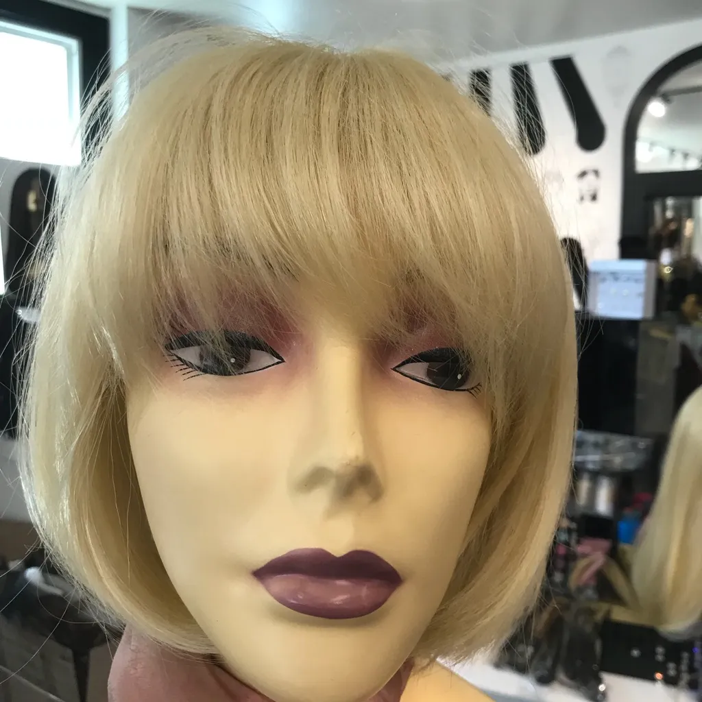 Wig Fulllace Blonde bob human hair Blende ON SALE - Image 4