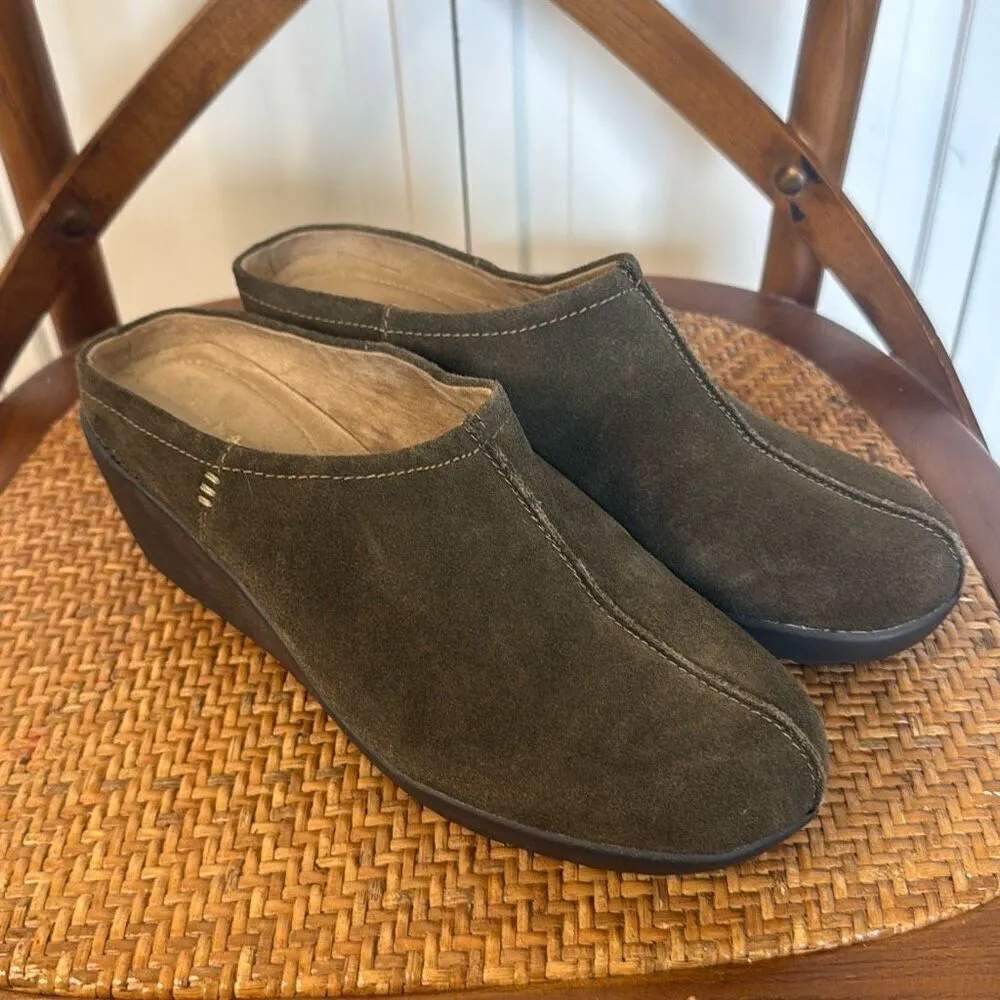 Thom Mcan green suede slip on clog size 10 Green - Image 9