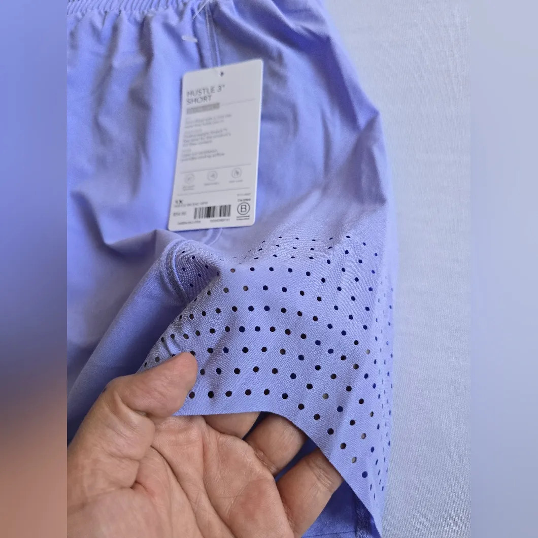Athleta Hustle 3"‎ Plus Size Mid Waist Lilac Shorts Size 1X - Image 6