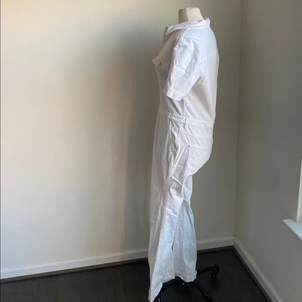 Stella McCartney White Denim Jumpsuit Womens Sz 12 / Italian 46 Bootcut - Image 4