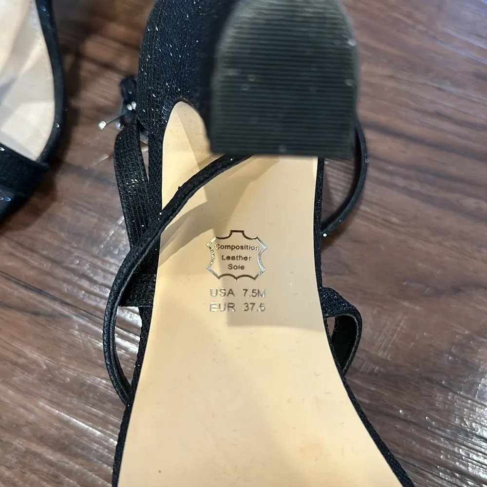 Nina Black sparkly heels Size 7.5 - Image 5