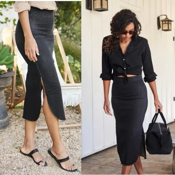 Frank & Eileen Donegal Skirt Black - Image 2