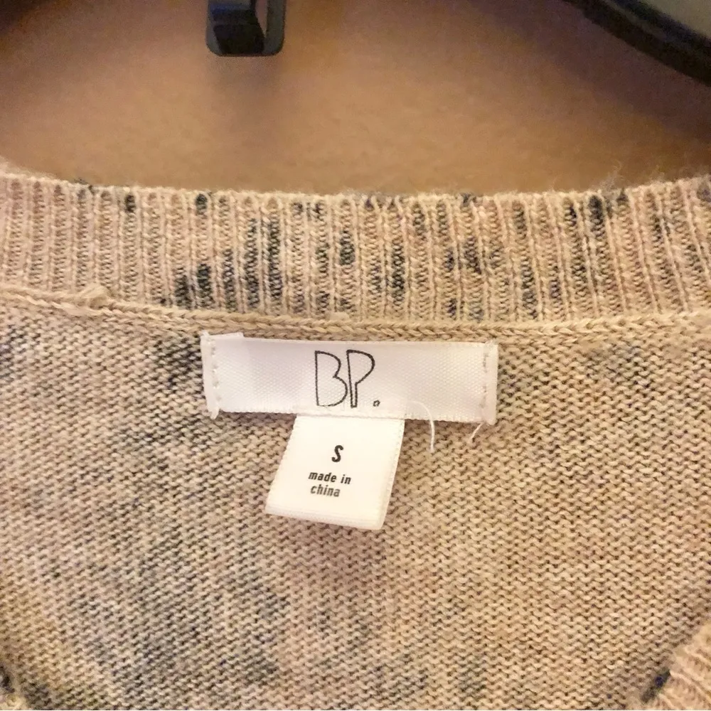 BP Wool Blend Animal Print Leopard Cheetah Sweater Tan‎ Small - Image 4