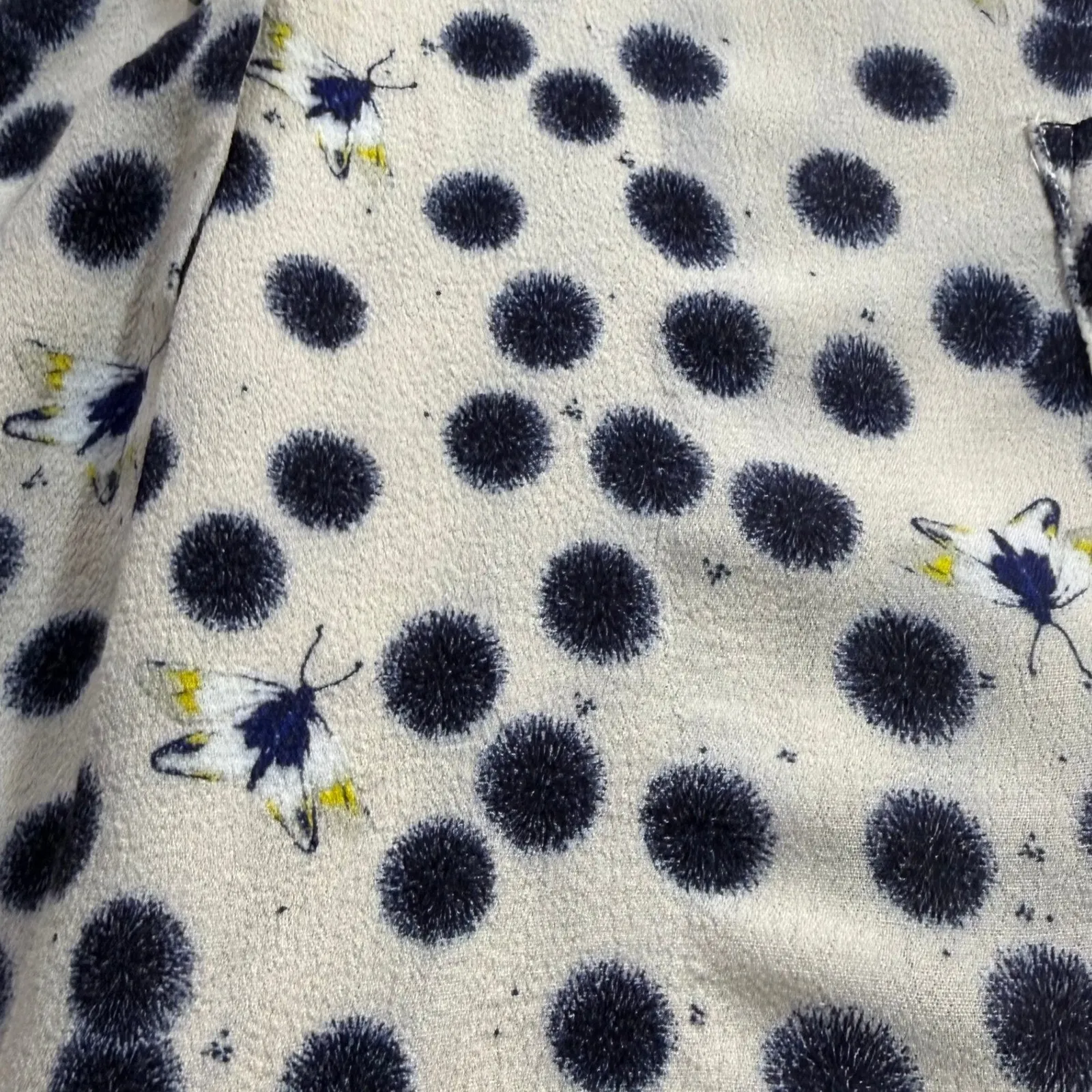 Anna Glover x H&M S Blazer Cream Navy Polka Dot Moth Artsy Cottage White - Image 5