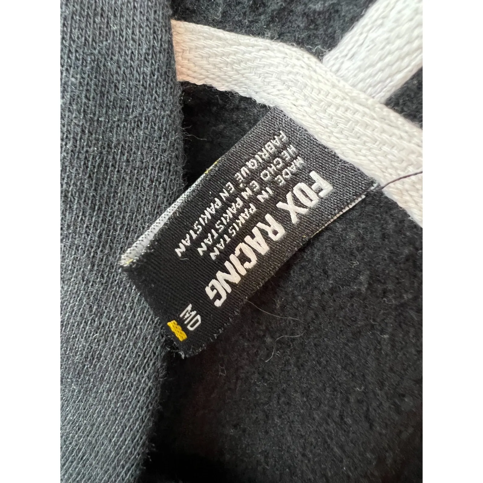 Fox Racing Hoodie Sweatshirt Pullover Hooded Shirt Black Pockets Medium Moto - Image 3