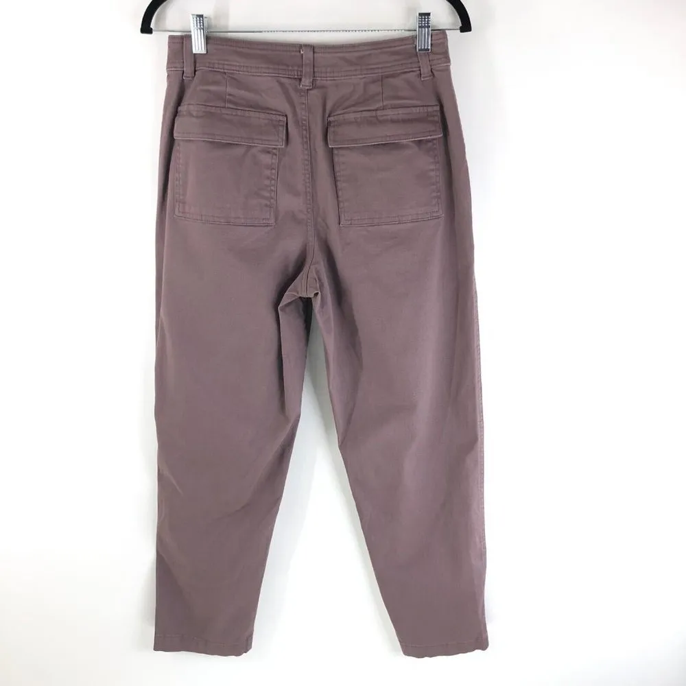 A New Day Womens Jeans Ankle Crop Tapered High Rise Mauve Purple Size 6 - Image 2