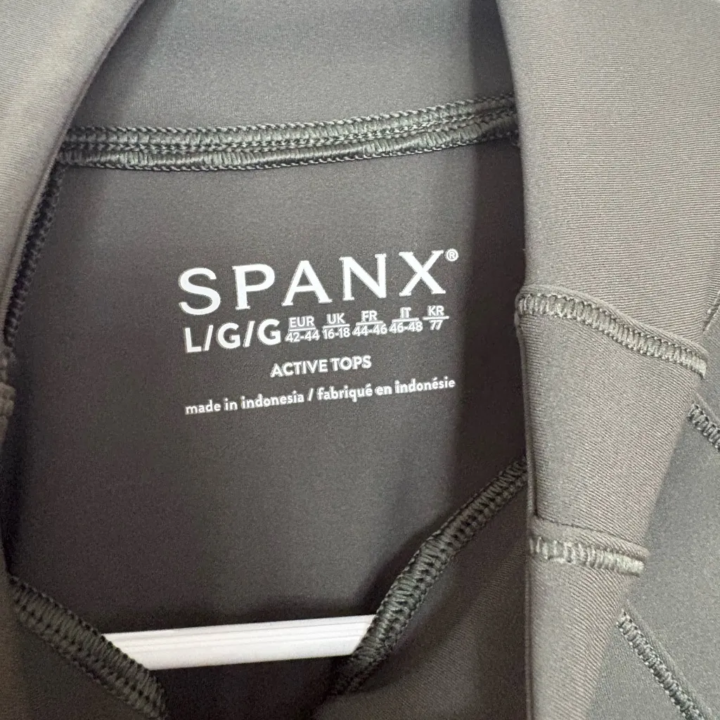 SPANX contour olive green jacket size L - Image 4