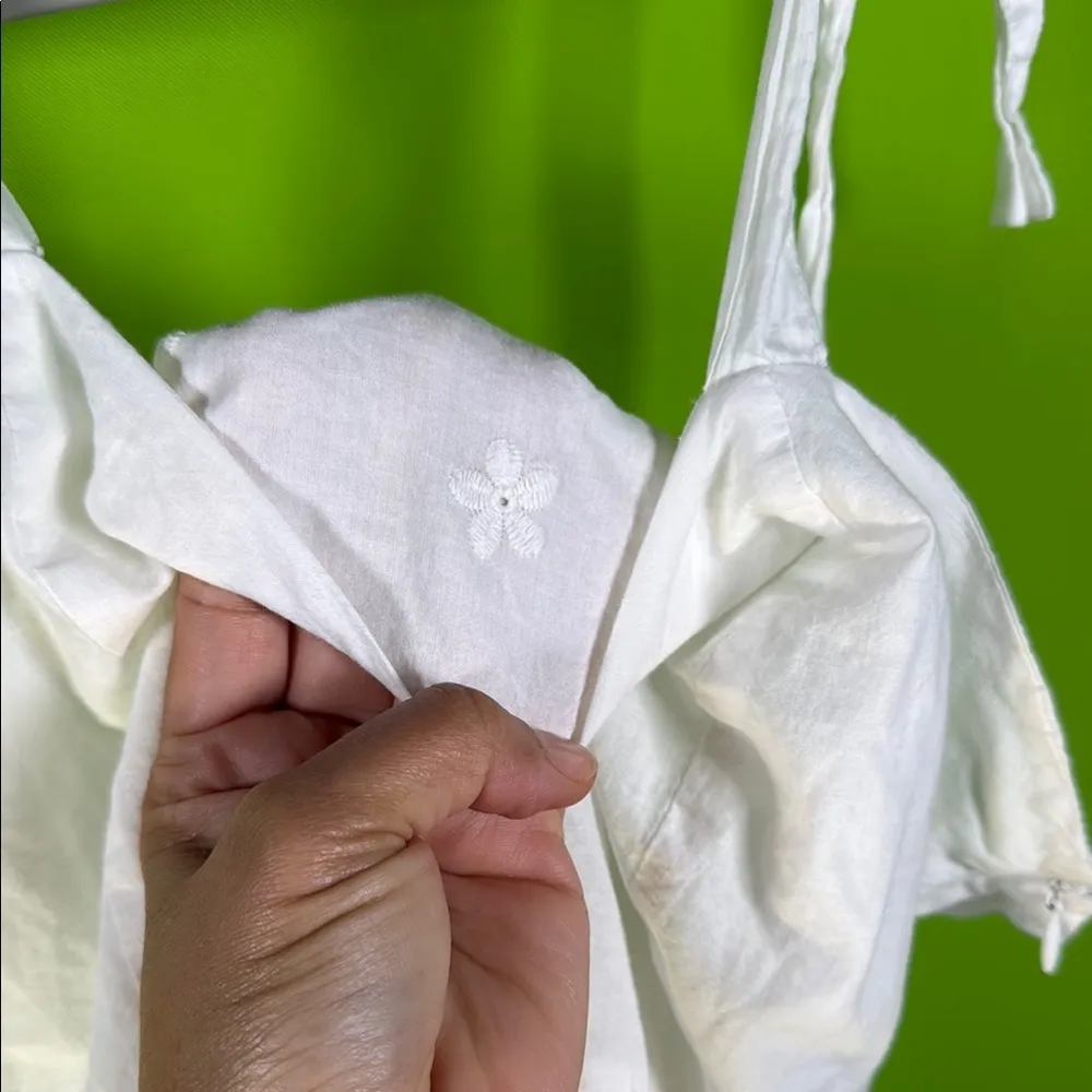 Forever 21 White Ruffled Tie Front Sundress - Image 11