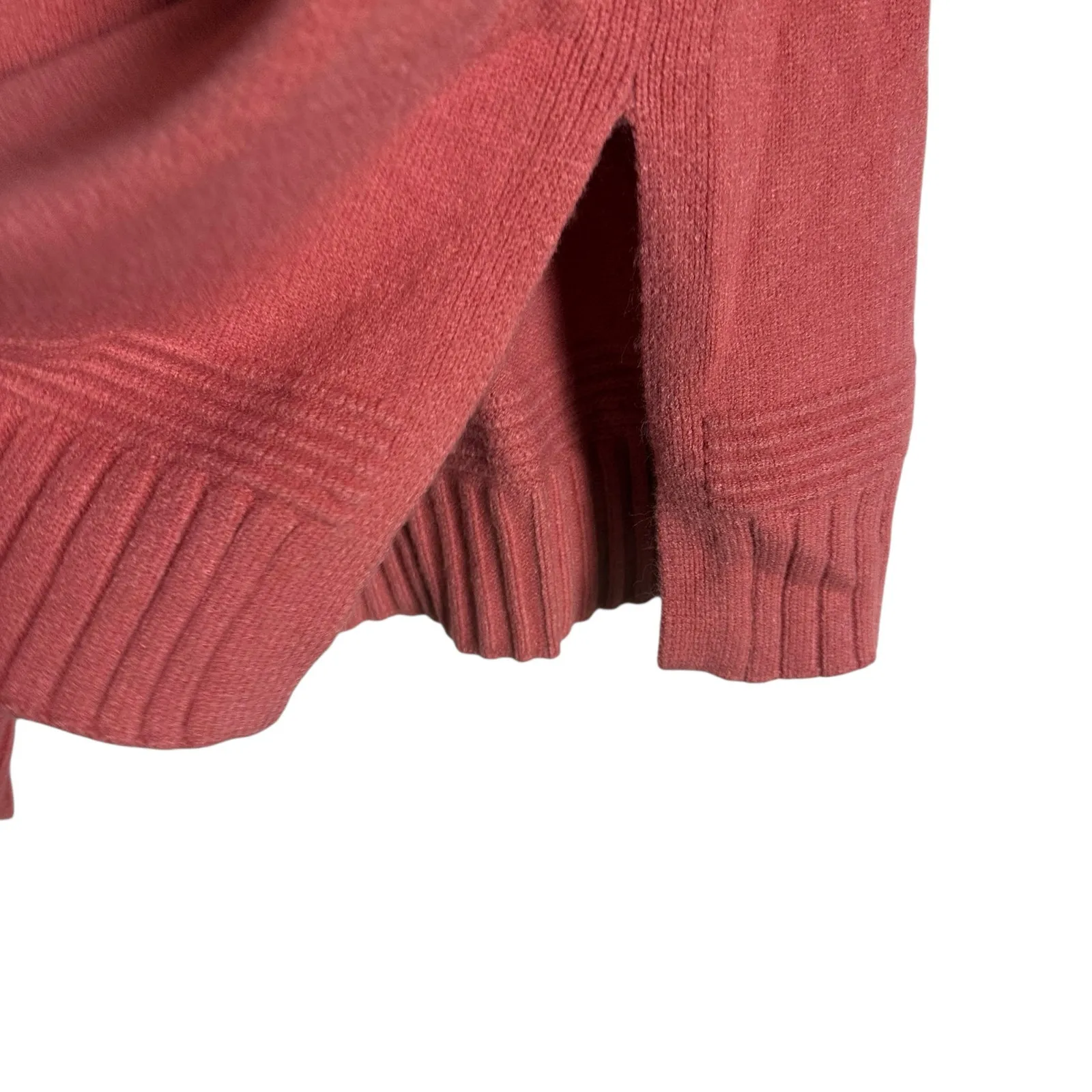 Anthropologie Margarita Pink Button Mock Neck Long Sleeve Tunic Sweater Size M - Image 7