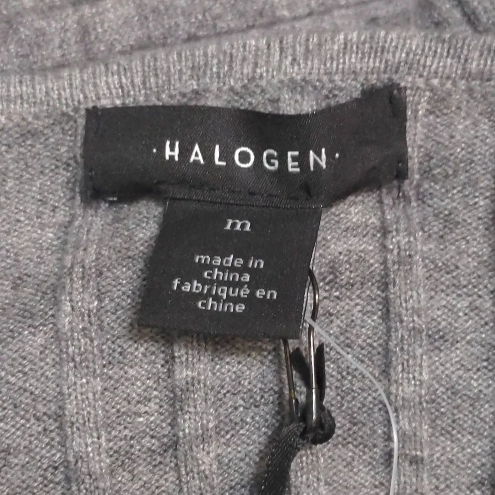 Halogen Womens Pullover Sweater Gray Heathered Long Sleeve Scoop Neck M New - Image 3