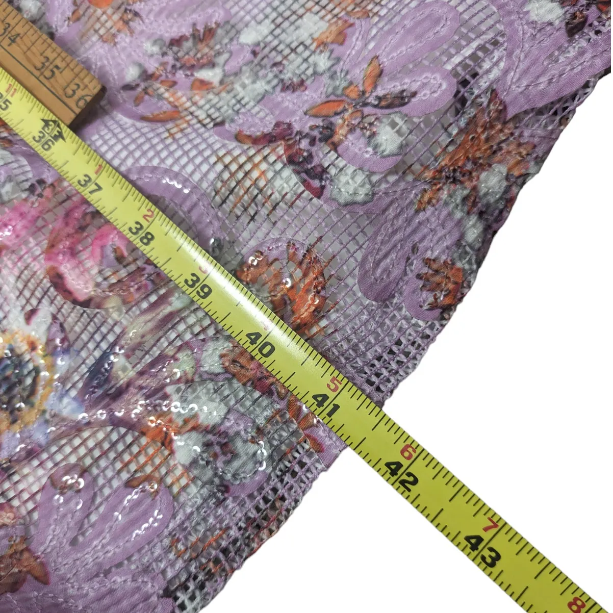 BADGLEY MISCHKA BELLE Nadia Dress Floral Sleeveless A-line Cocktail Lilac Size 6 - Image 11