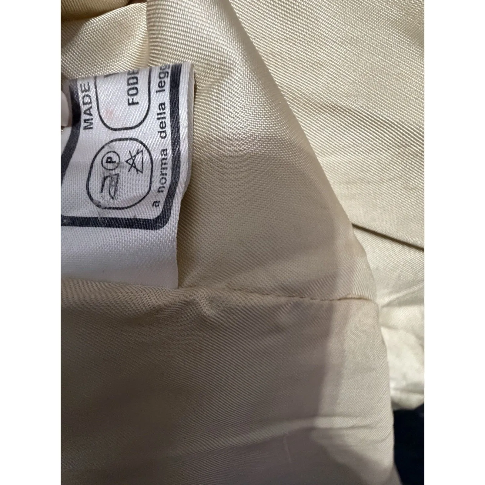 VERA PELLE Genuine Leather Jacket Coat - Original Quality - Made in Italy -Cream - Image 7