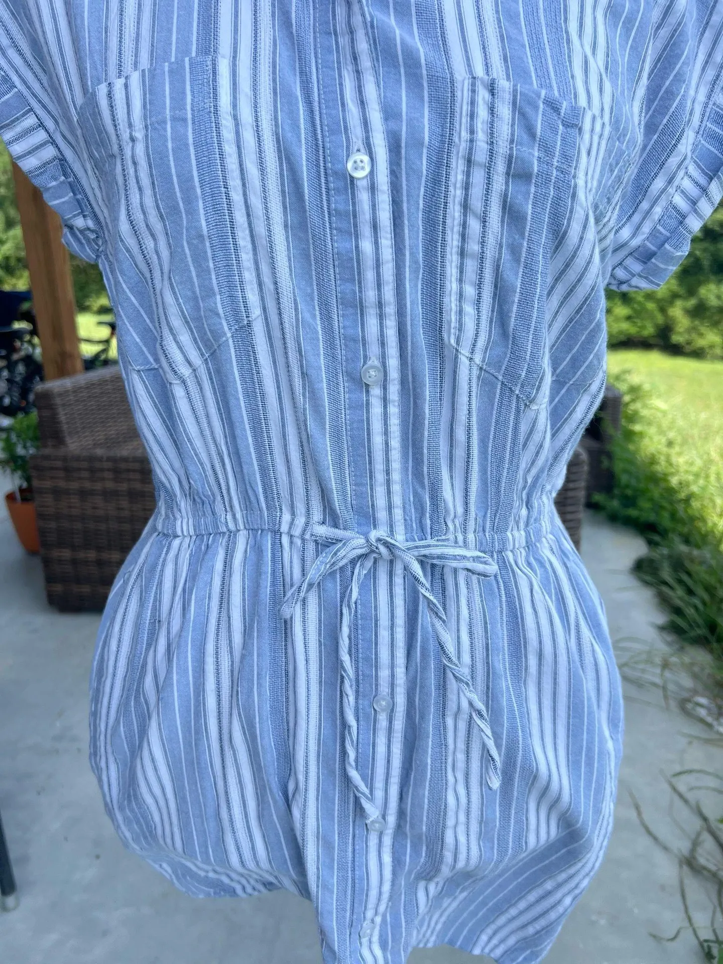 Striped Japna Blue Dress size M - Image 3
