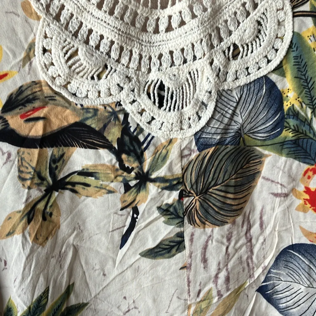 FINAL MARKDOWN Rachel Zoe multi color Patterned  style short sleeve coverup osfm - Image 13