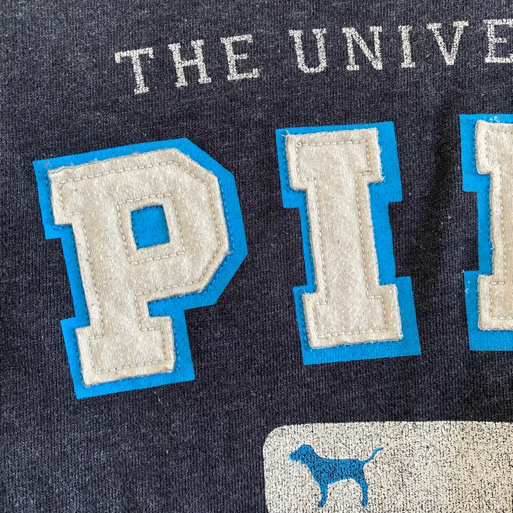 Victoria’s Secret Pink Y2K Grey Graphic Zip Up Sweatshirt Size Medium - Image 7