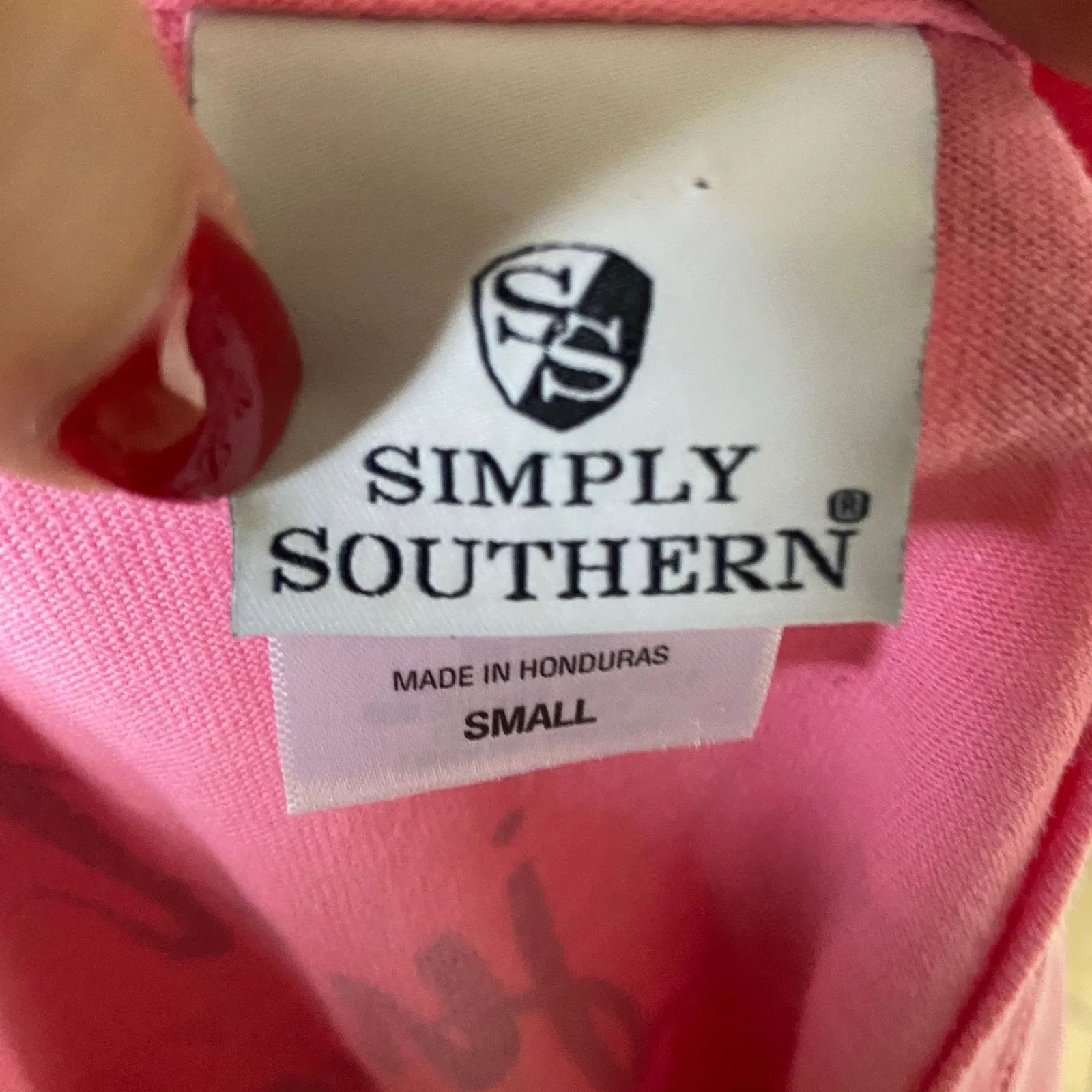 Simply Southern Womens Tee Sz S I Just Want to‎ Hang With My Dog Pink Top Shirt - Image 5