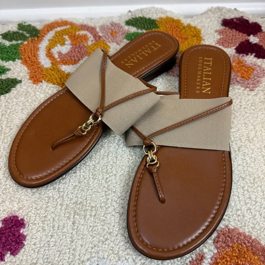 Italian Shoemakers Selah Thong Neutral/Tan Sandal - Size - Women's 9.5 - Image 2