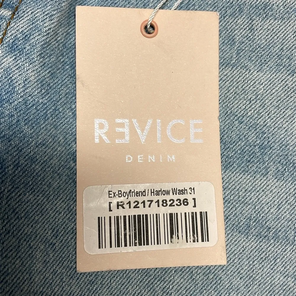 NWT Revice Ex Boyfriend Colorblock Black Coated Harlow Wash Jeans - Image 4