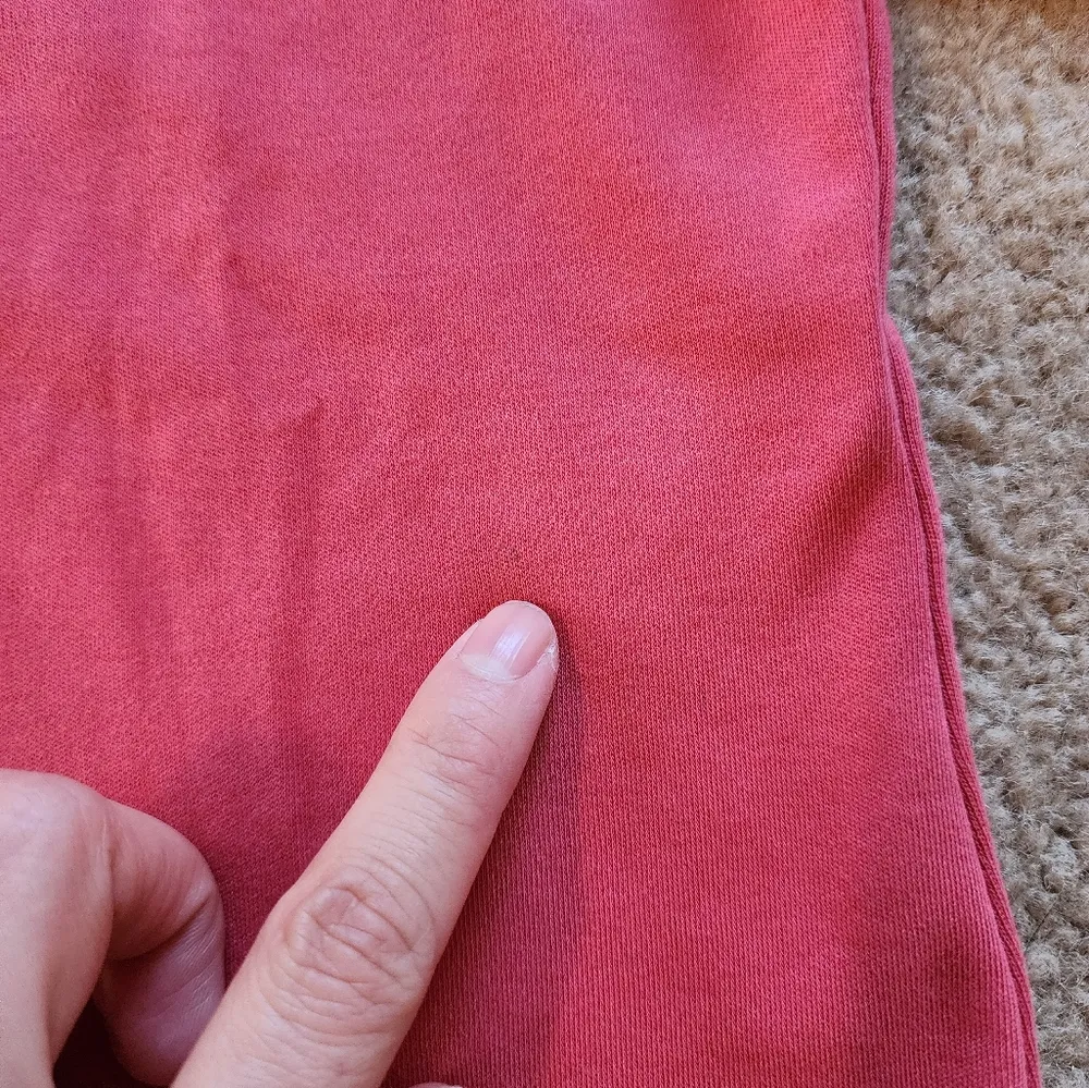 Peruvian Connection Top Scoop Neck Short Sleeve prima cotton Red Small - Image 3