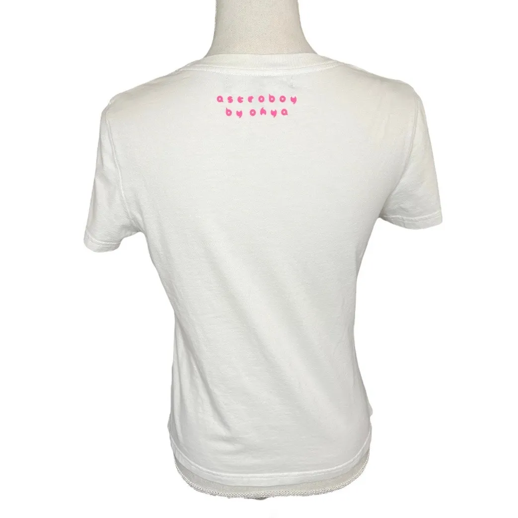 Astroboy by ohya pink & white Crewneck T - Image 4