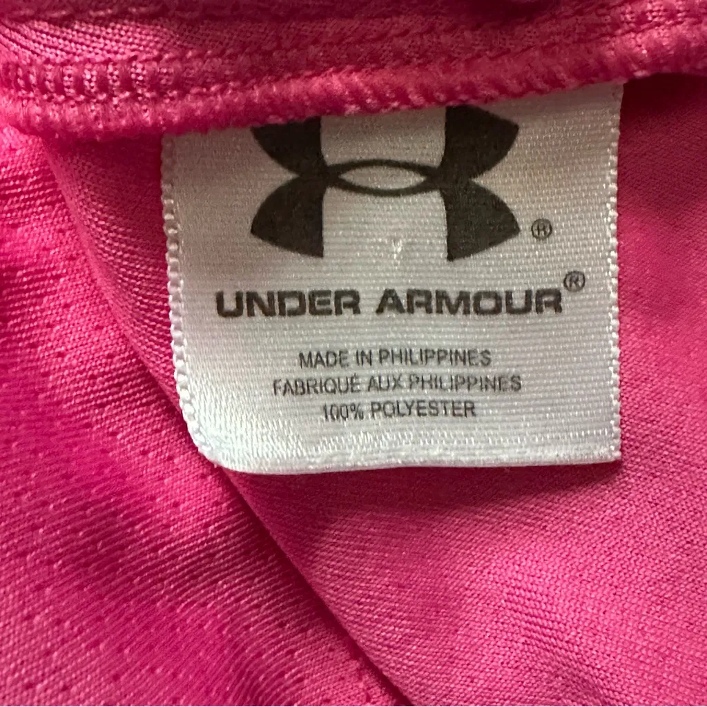Under Armour HeatGear Pink Tank Top Small Running Gym Athletic Flaw S/M - Image 7