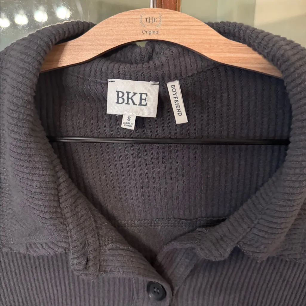 BKE Ribbed Boyfriend Button-Up Shirt - Image 2