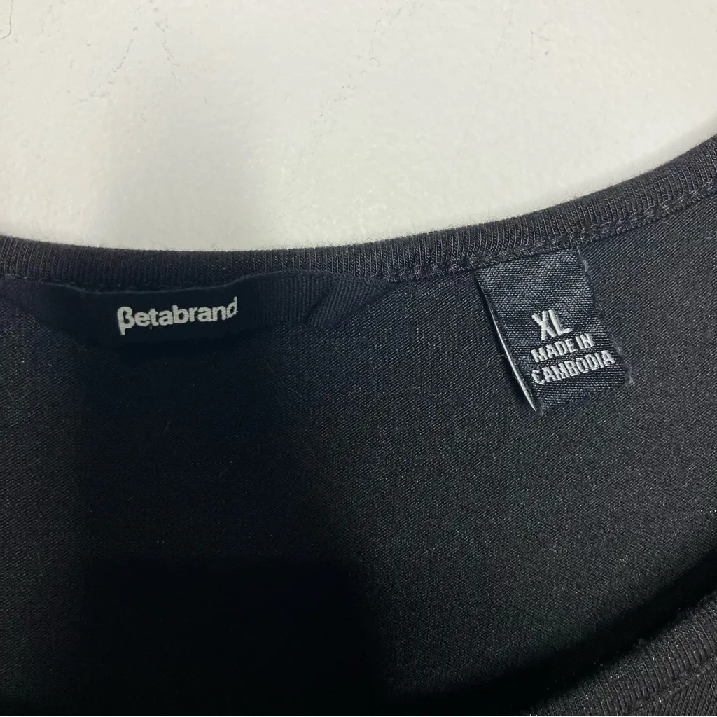 Betabrand black long sleeve pocket dress casual‎ minimalist women’s size XL - Image 5