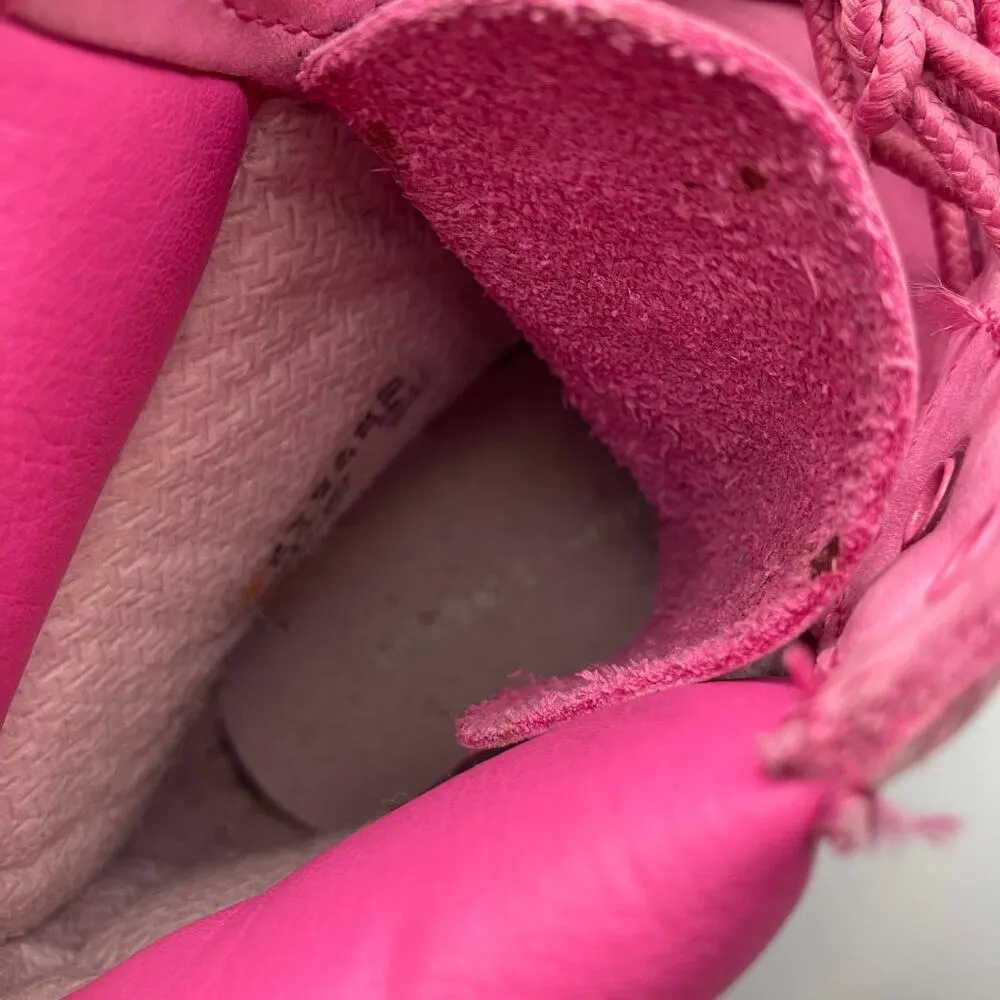 Timberland Women’s Pink Nubuck Boots Size 5.5 Waterproof Lace-Up Leather - Image 9