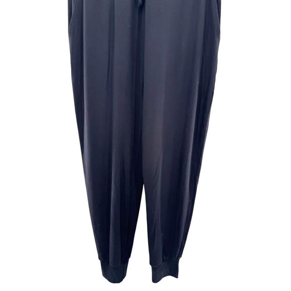 Beyond Yoga Easy Gather‎ Midi Jumpsuit Black Large Lounge Style # MB6140 - Image 6