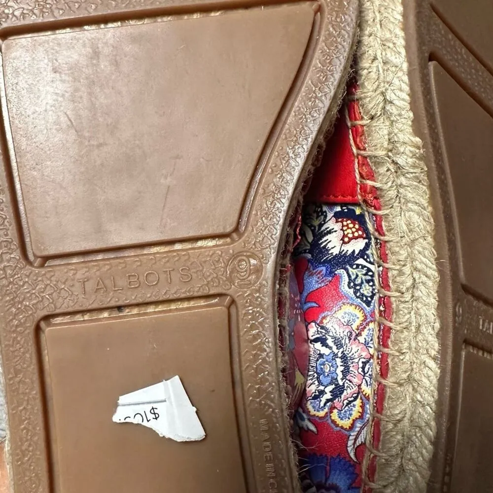 Talbots Red Pepper Izzy Buckle Espadrille Shoes - Image 5