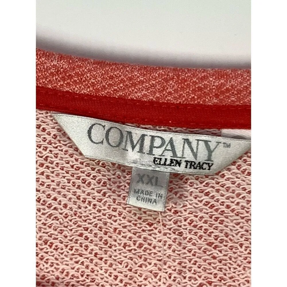 Box 001 Ellen Tracy Company Women's Long Sleeve Embellished Sweater Coral XX-Lar - Image 3