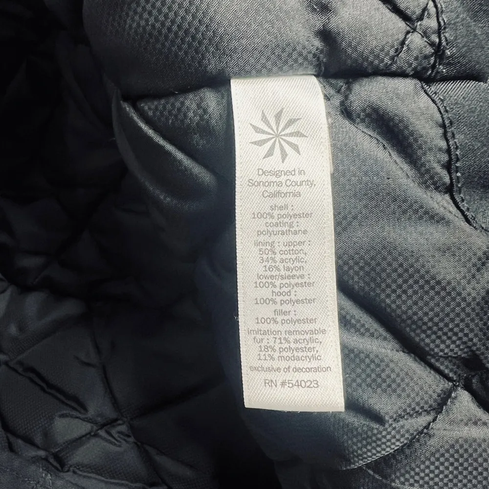 Iceland Black Parka Winter Coat Jacket Small Snow Ski - Image 5