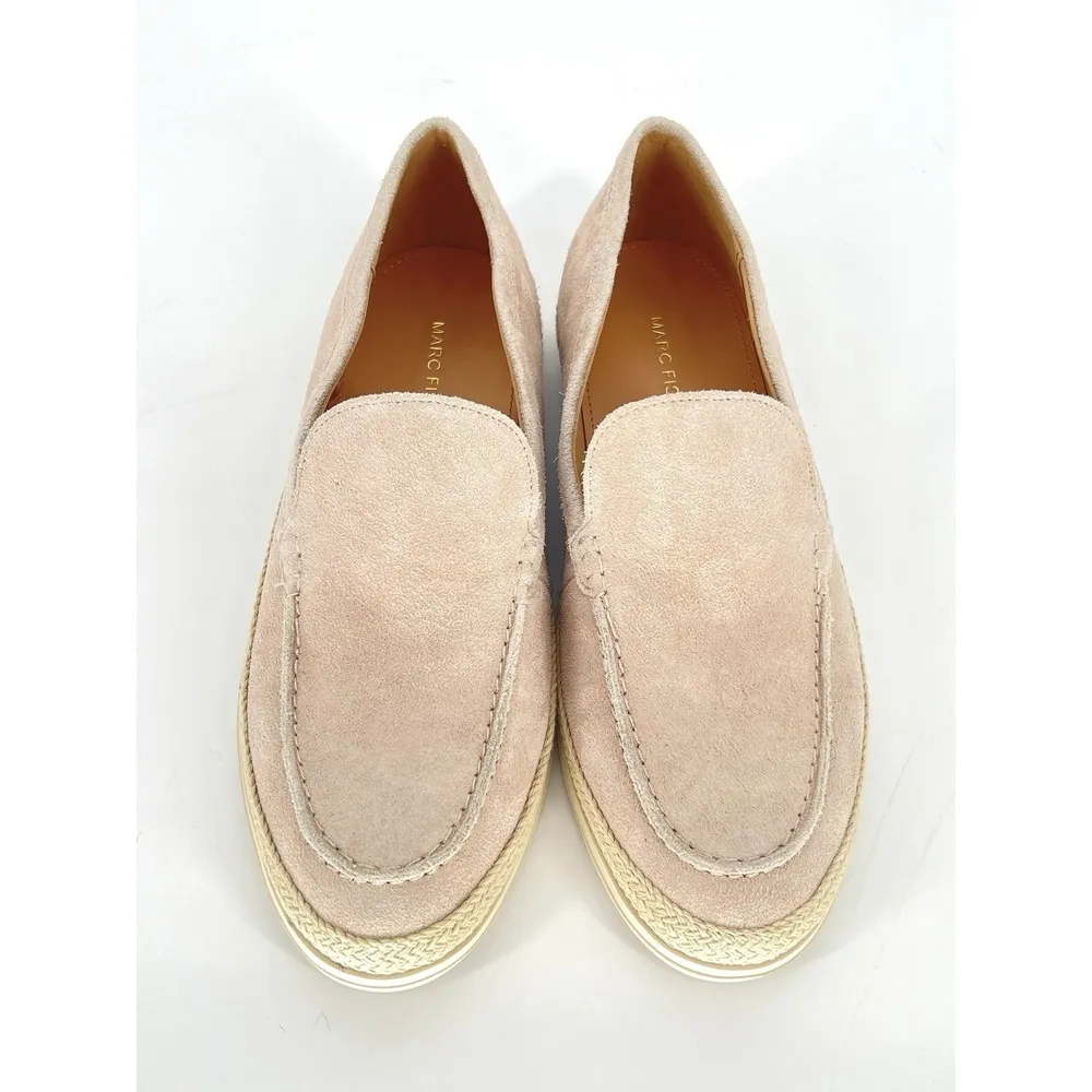 Women's Marc Fisher Cream Suede Loafers Shoes Sz 8.5 Ivory - Image 2